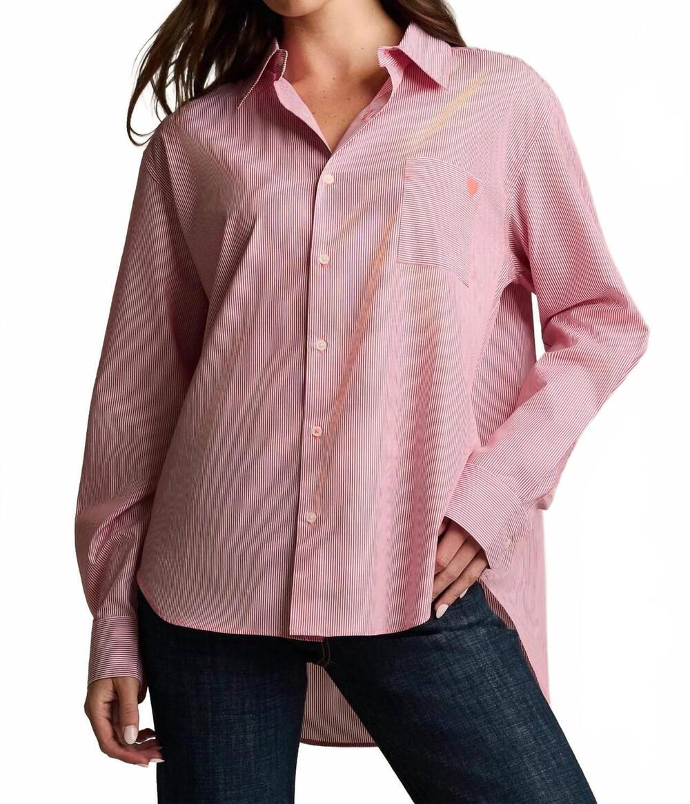 NEW LISA TODD stripe it to me top in red/white stripe